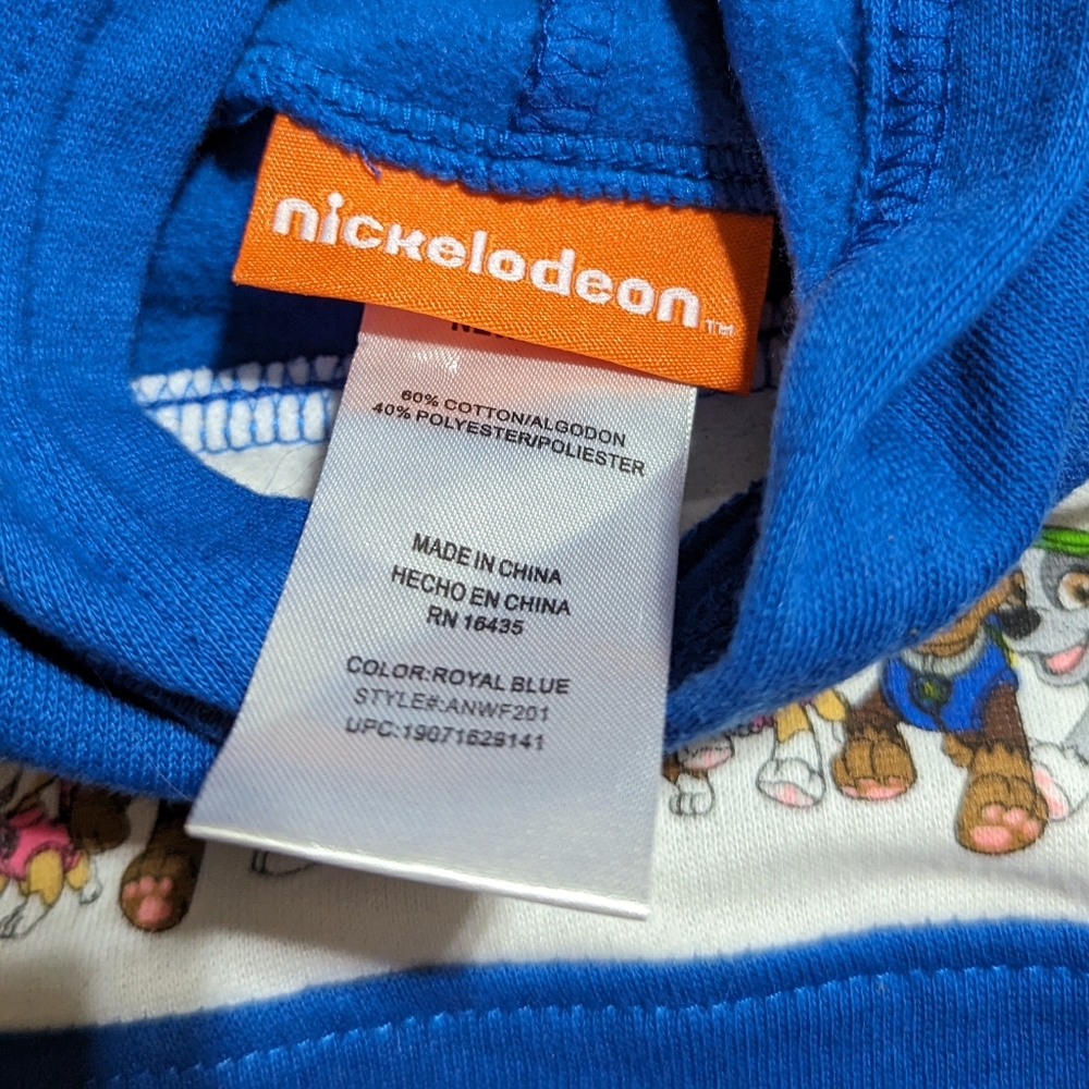 Paw Patrol Newborn Hooded Sweatshirt Deadstock Gen 1 Nickelodeon Pattern EUC - Picture 4 of 6